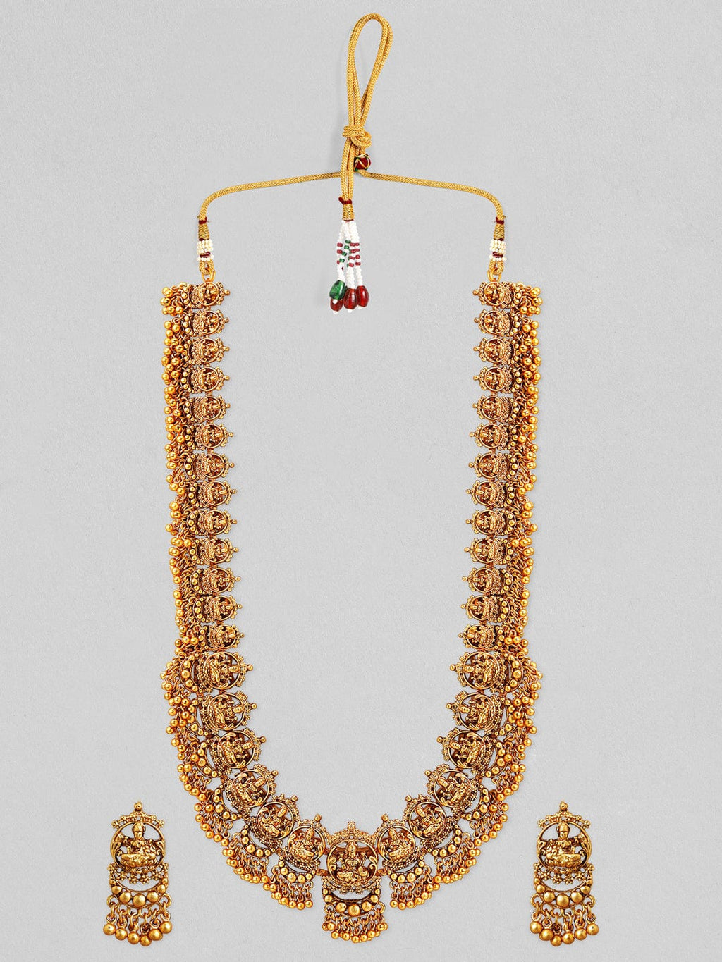 Gold Plated Temple Necklace Set 68