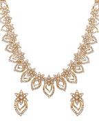 Luxurious Gold Plated Kemp Crystal Floral Ensemble 11.5