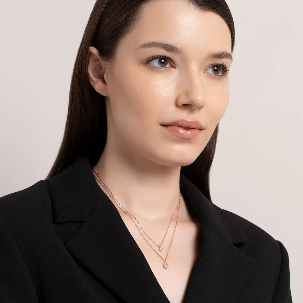Silver White Stone Necklace