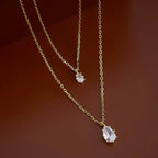 Silver White Stone Necklace