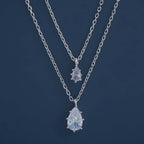 Silver White Stone Necklace