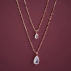 Silver White Stone Necklace