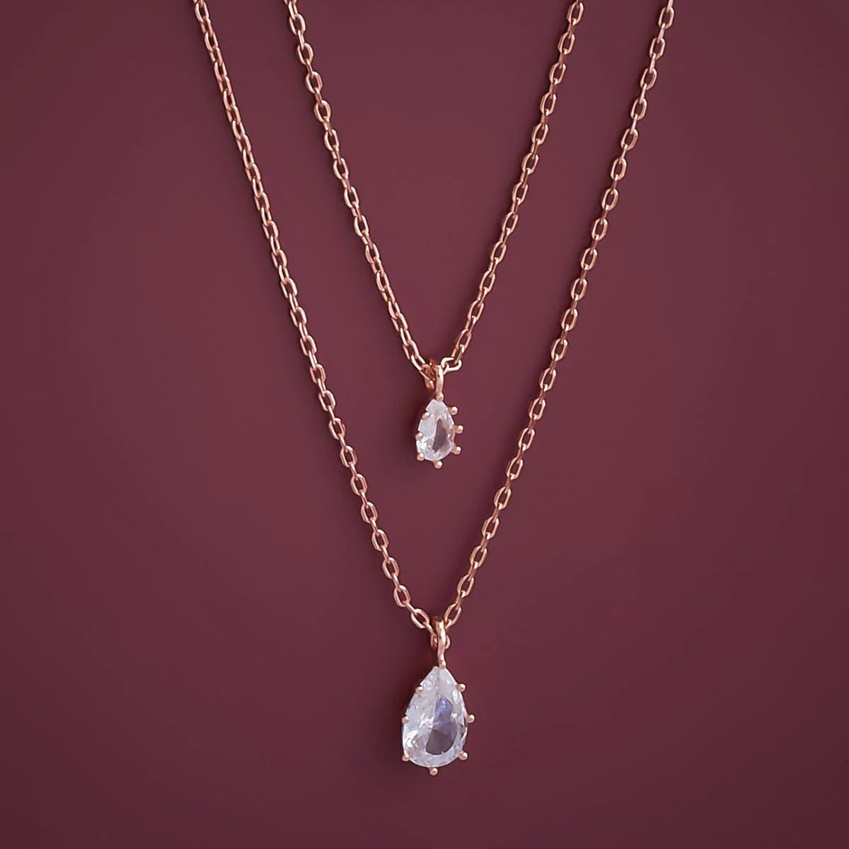 Silver White Stone Necklace