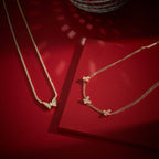 Short butterfly Silver Necklace