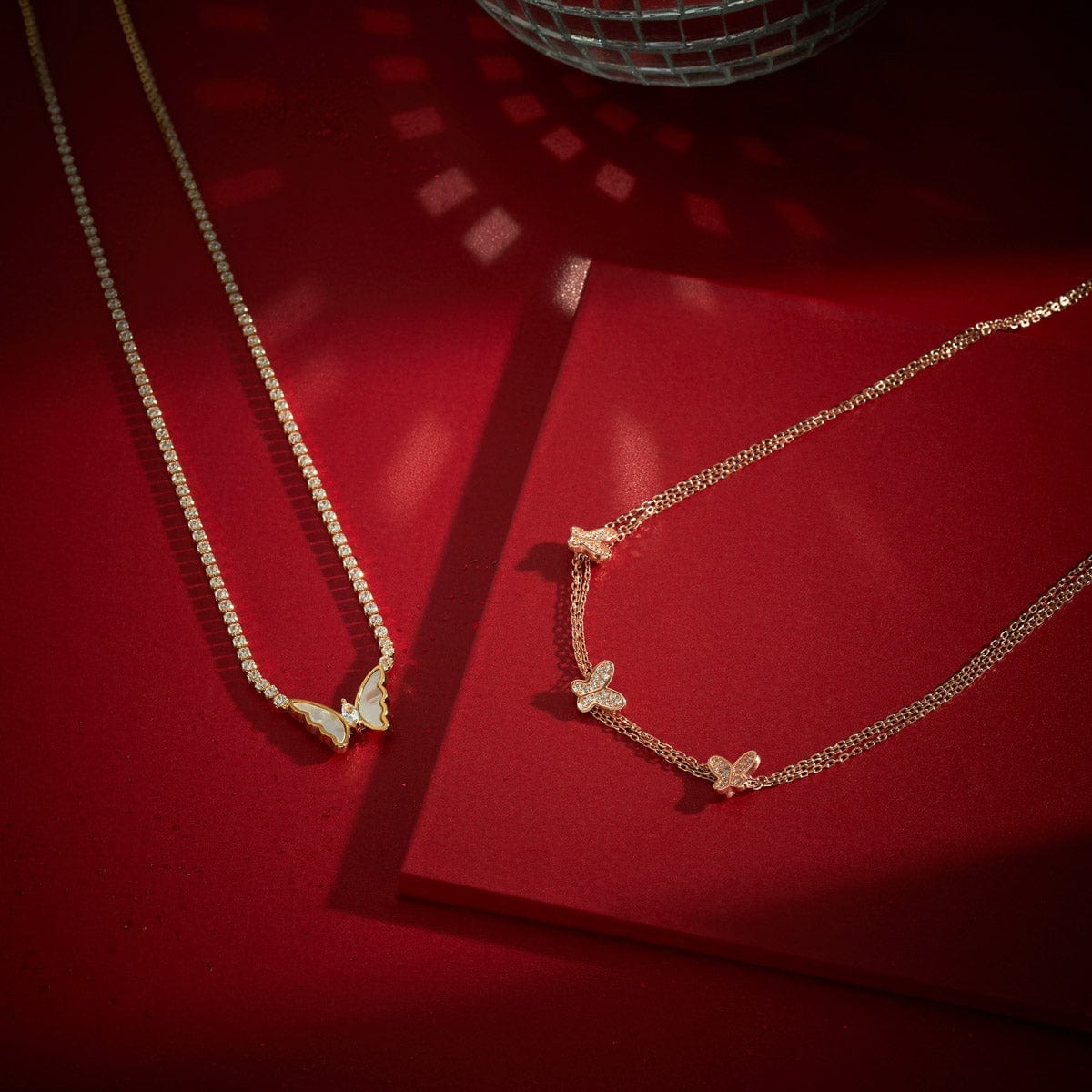 Short butterfly Silver Necklace