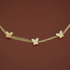 Short butterfly Silver Necklace