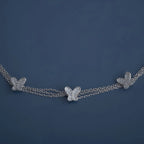 Short butterfly Silver Necklace