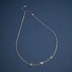 Short butterfly Silver Necklace