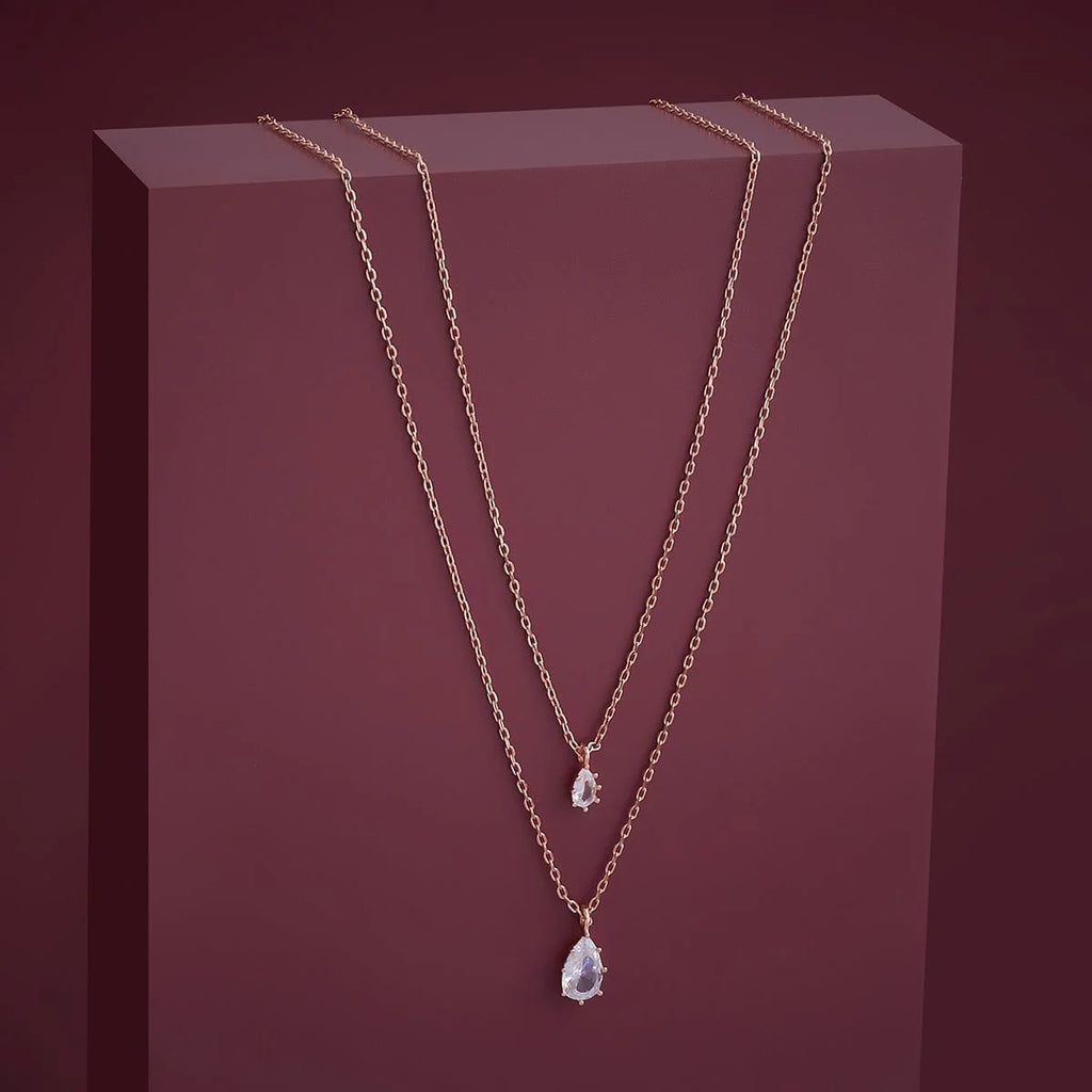 Silver White Stone Necklace