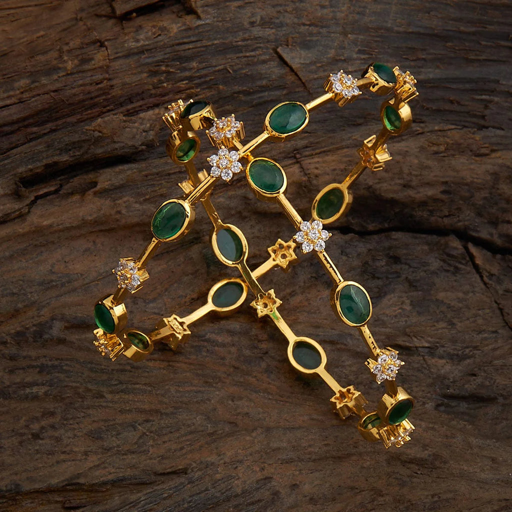 Silver Zircon Bangle Pair Bangle