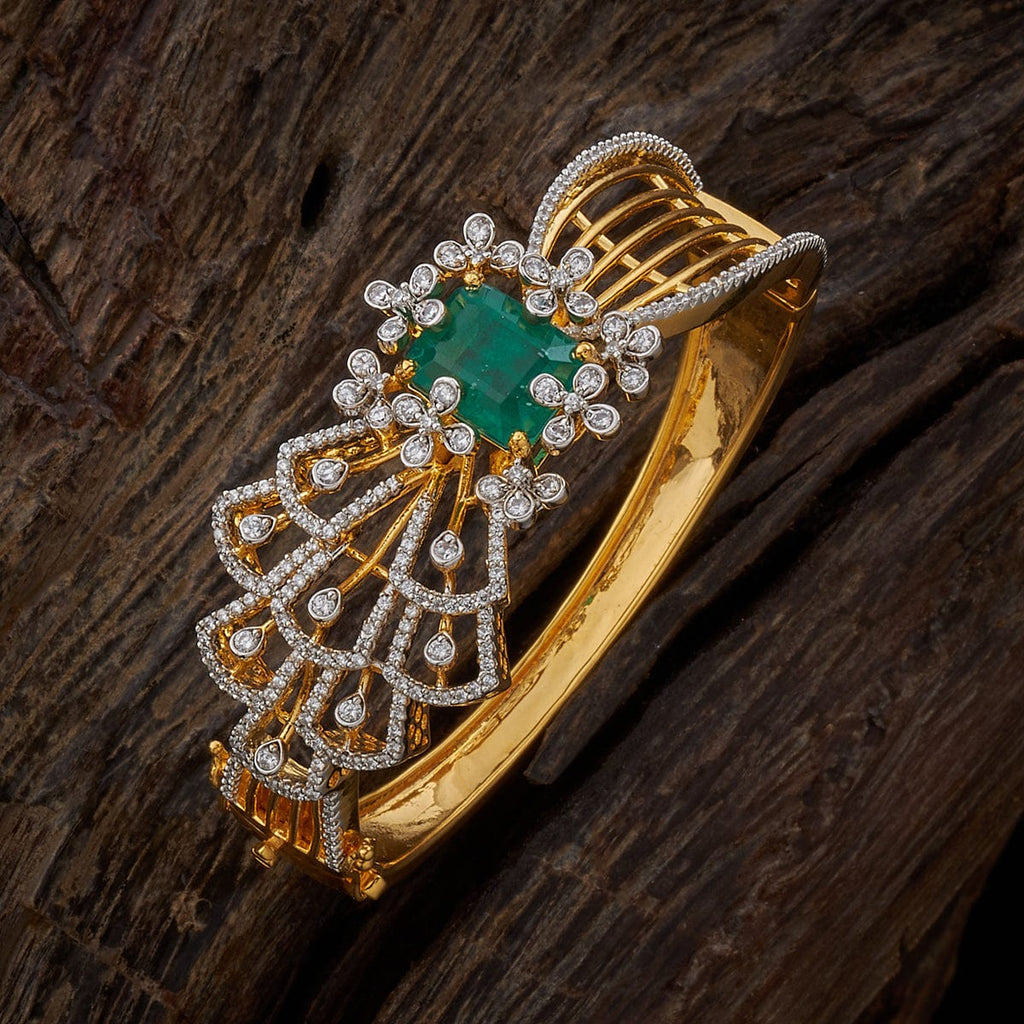 Silver Zircon Kada polish of rhodium-gold 35