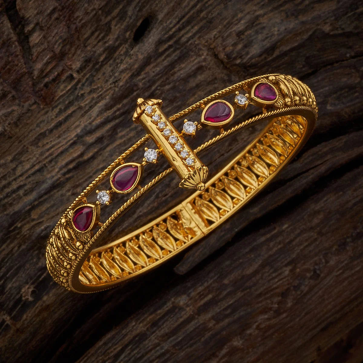 Silver Temple Bangle 38