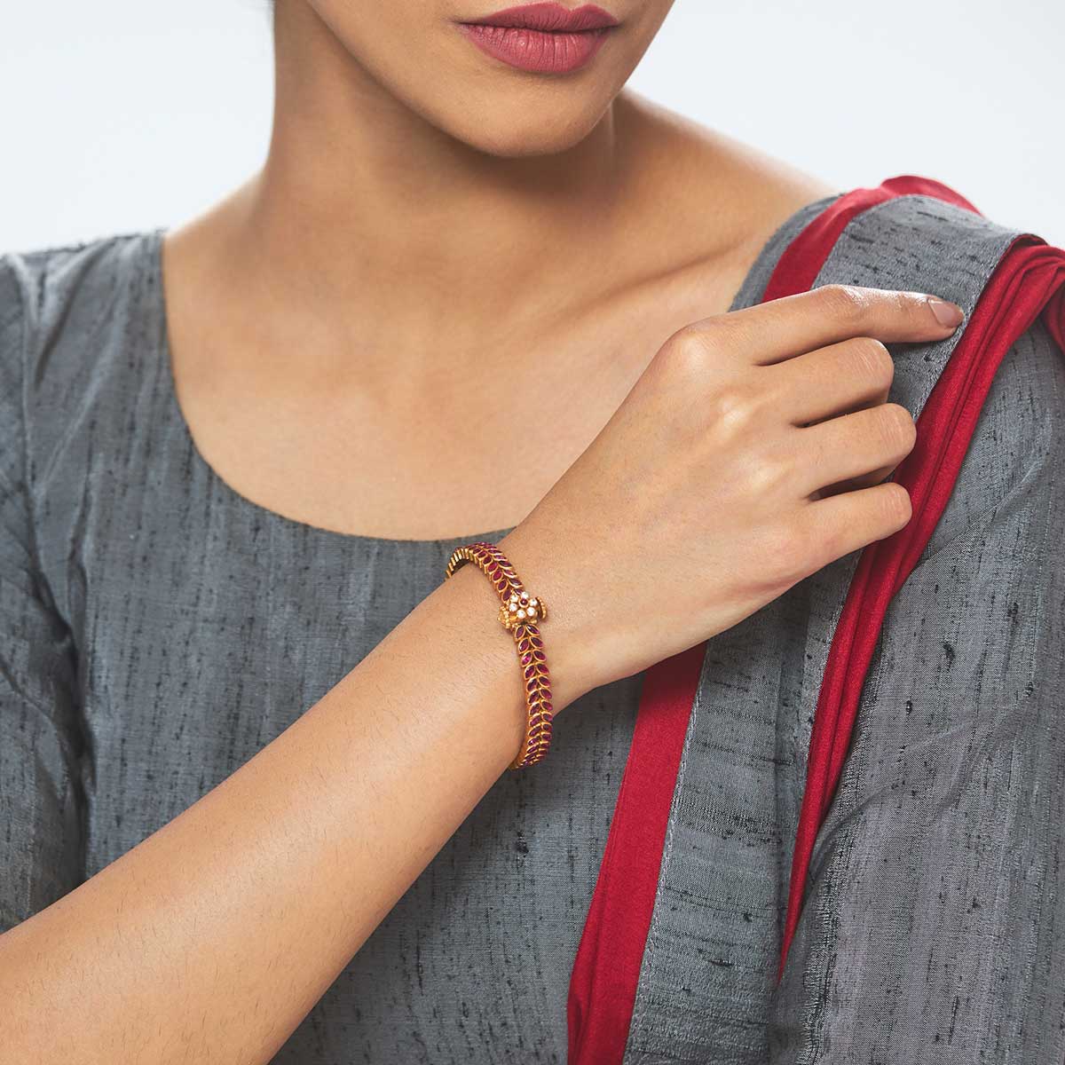 Silver Temple Bangle 37