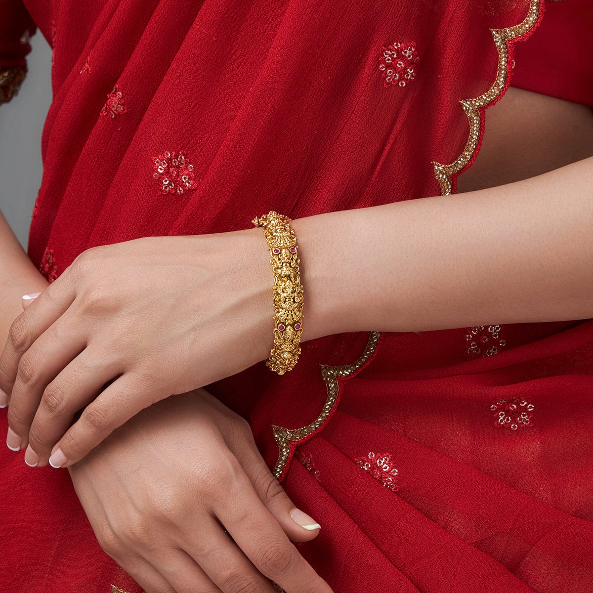 Silver Temple Bangle 51