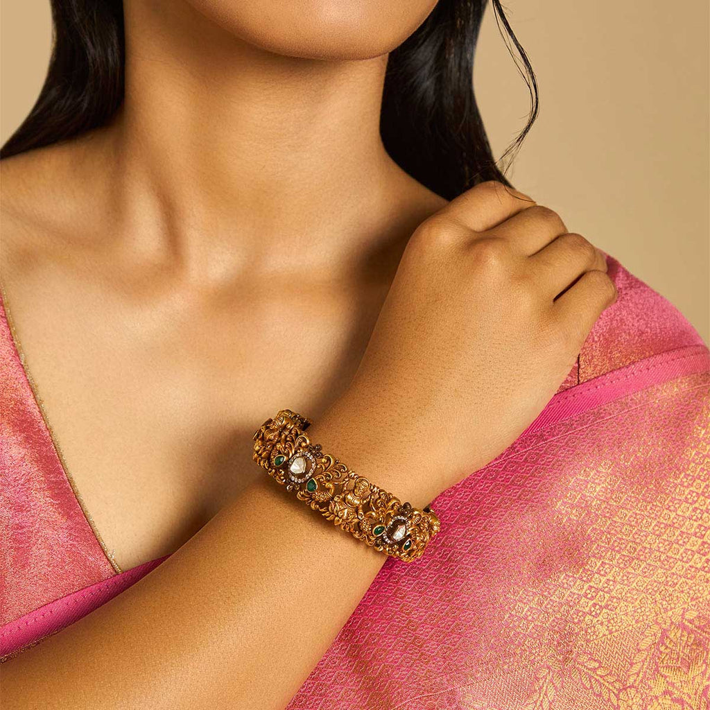 Silver Temple Bangle 23