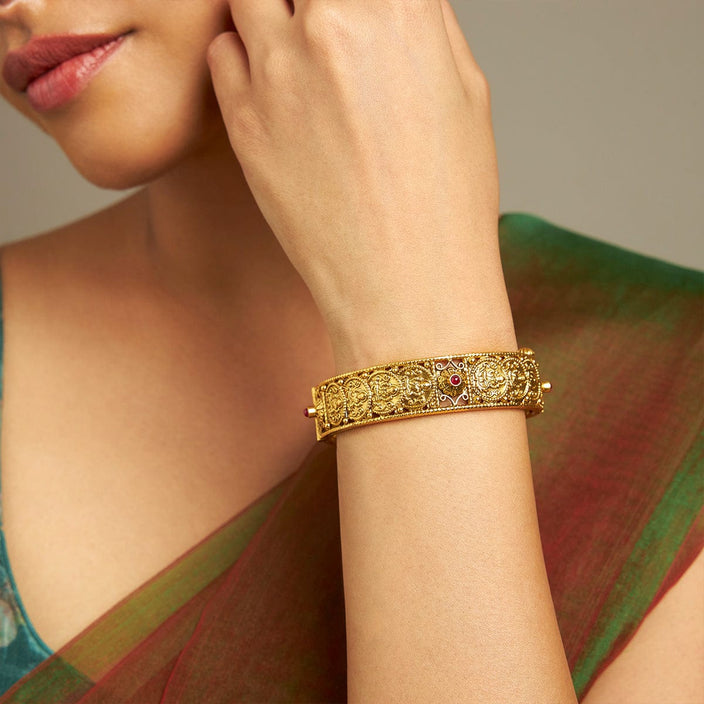 Silver Temple Bangle 1