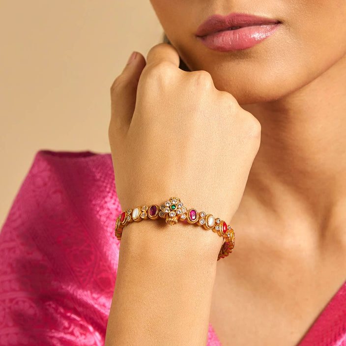 Silver Temple Bangle 7