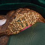 Silver Temple Kada decorated with ruby red