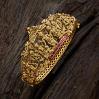 Silver Temple Kada decorated with ruby red