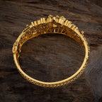 Silver Temple Kada decorated with ruby red