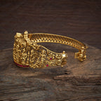 Silver Temple Kada decorated with ruby red