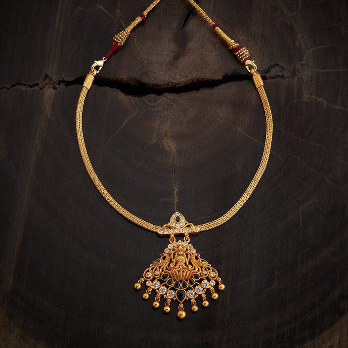 Silver Temple Necklace golden polish