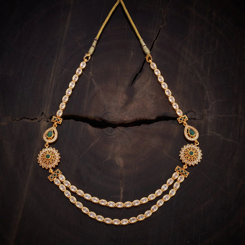 Silver Temple Necklace double-chain