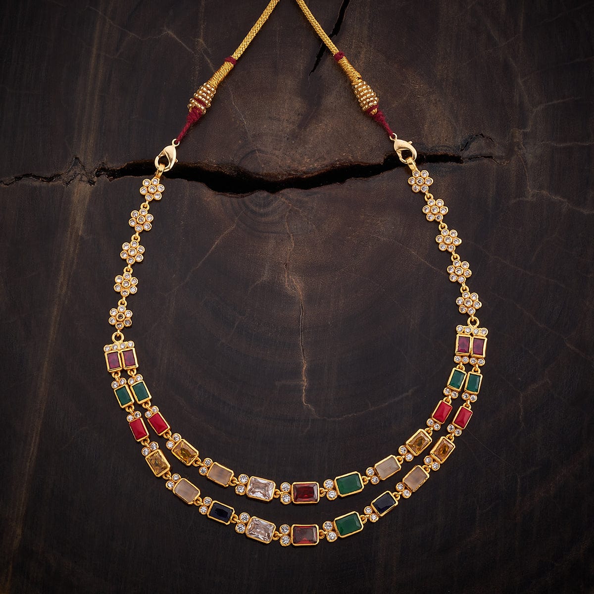 Silver Temple Necklace sit gracefully