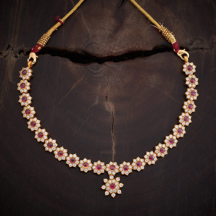 Silver Temple Necklace Spinal & Zircon