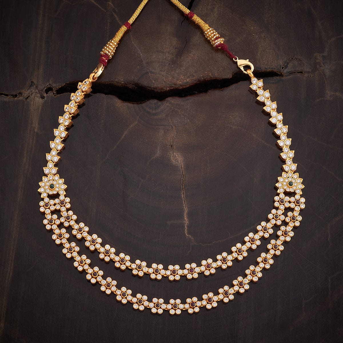 Silver Temple Necklace attractive spinal stones