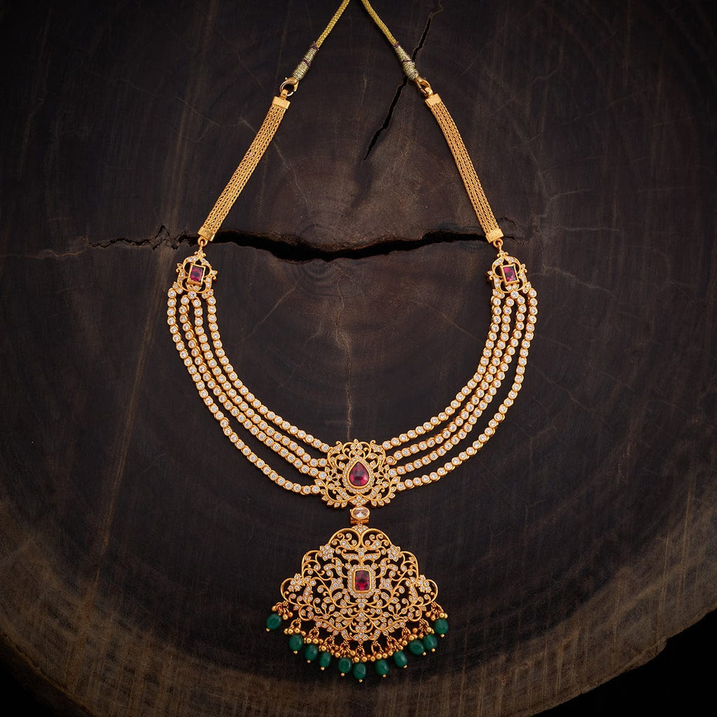 Silver Temple Necklace polished in gold