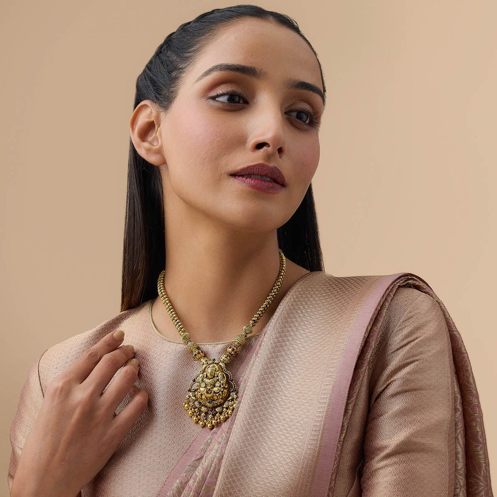 Silver Temple Necklace Spinal