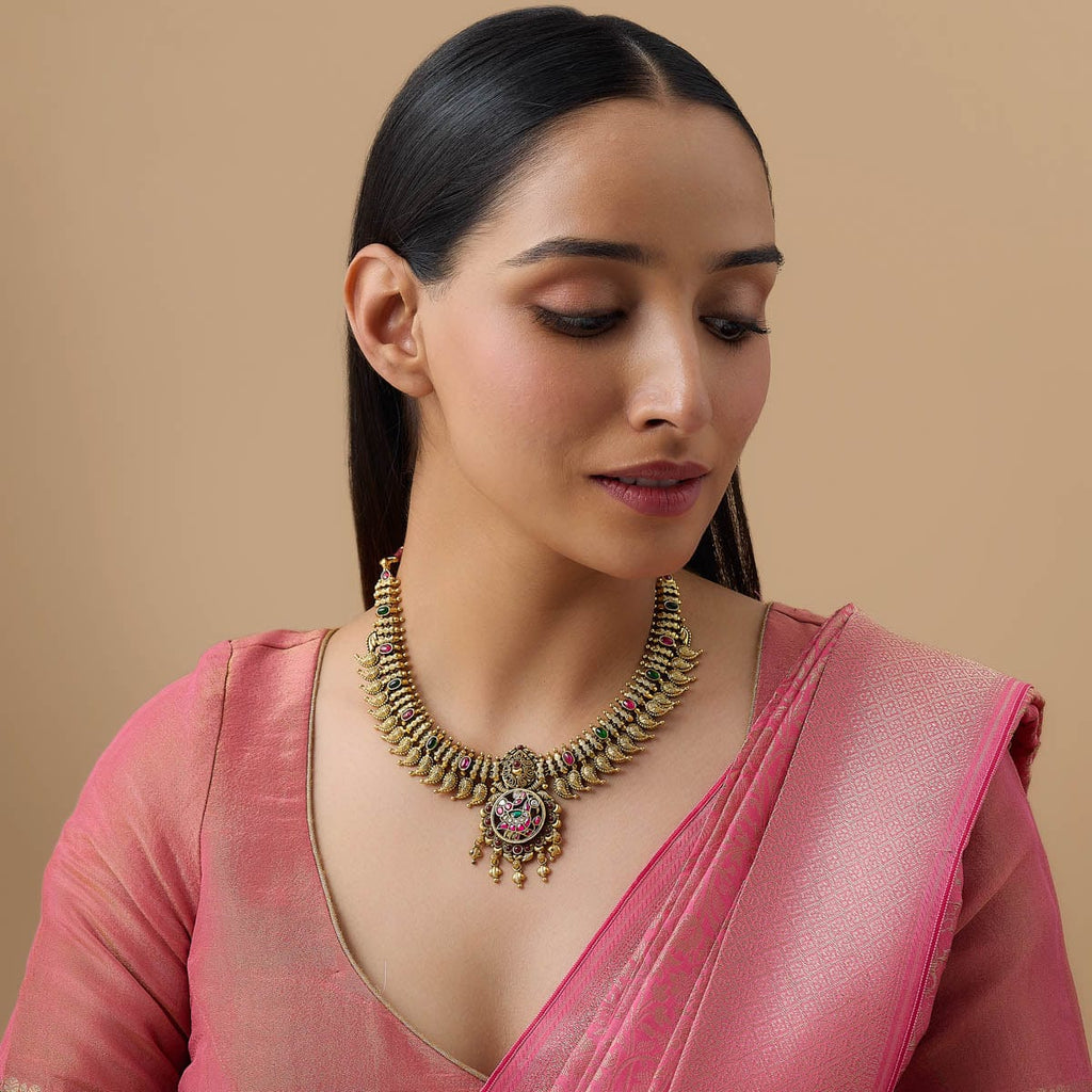 Silver Temple Necklace traditional jewellery