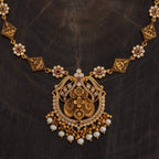 Silver Temple Necklace Adjustable  Short