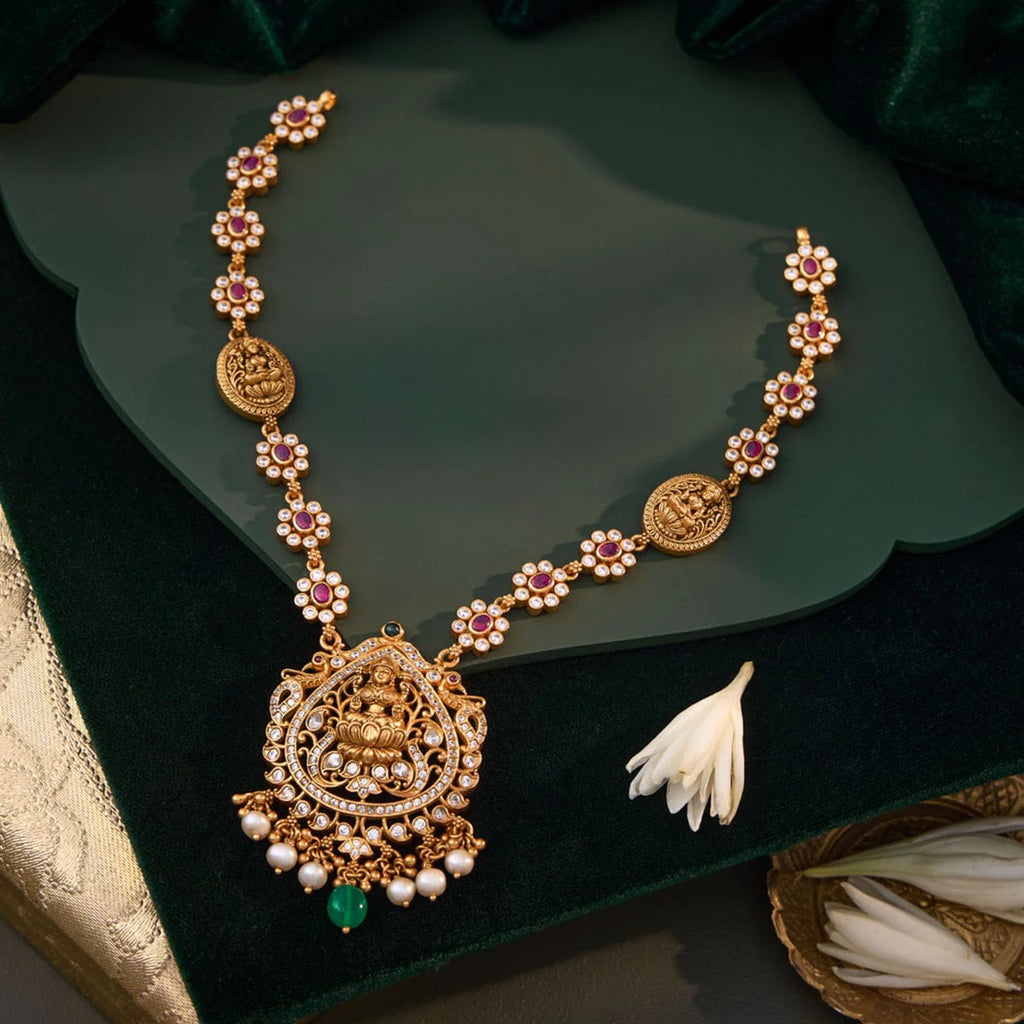 Silver Temple Necklace highlighting