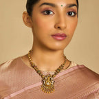 Silver Temple Necklace Adjustable Thread