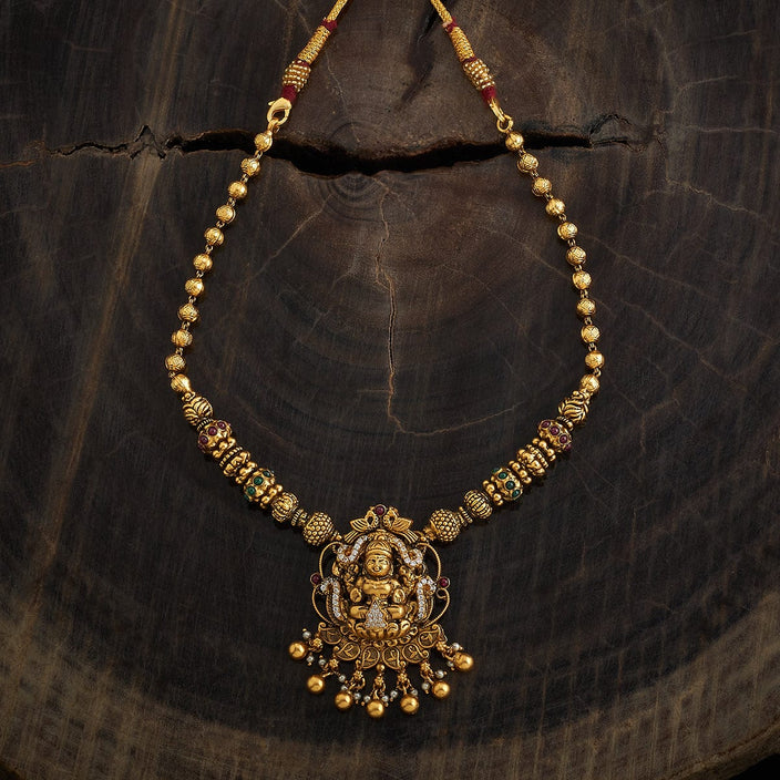 Silver Temple Necklace Adjustable Thread