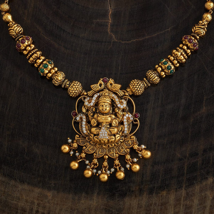 Silver Temple Necklace Adjustable Thread