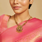 Silver Temple Necklace Zircon