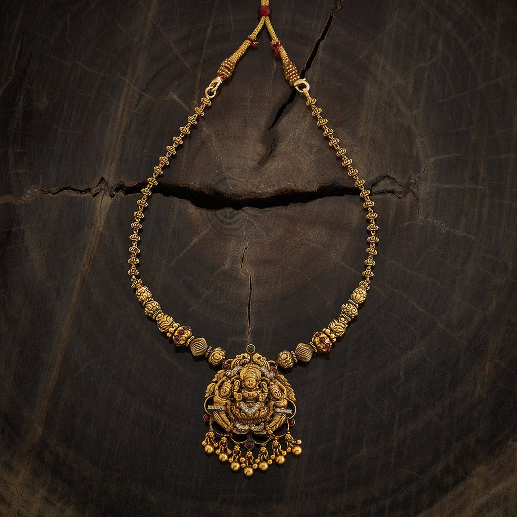 Silver Temple Necklace Zircon