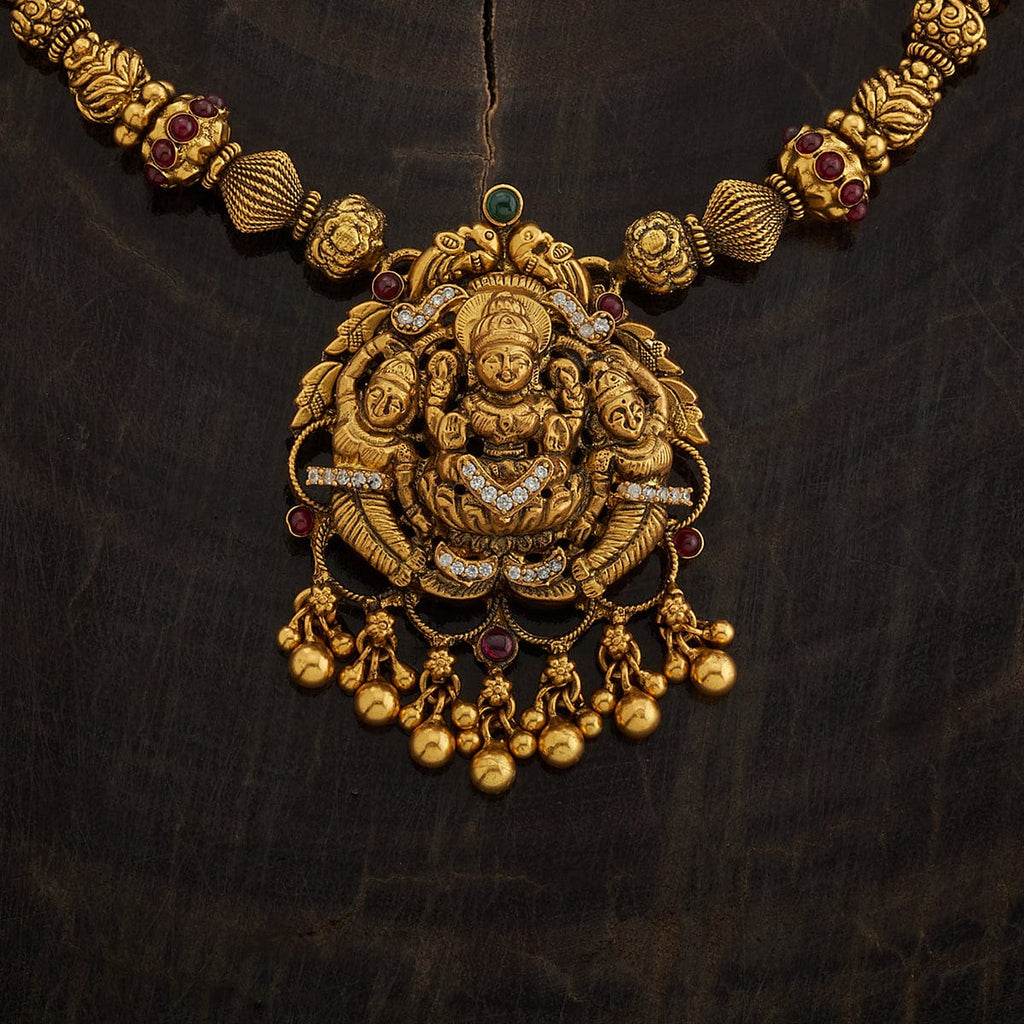 Silver Temple Necklace Zircon