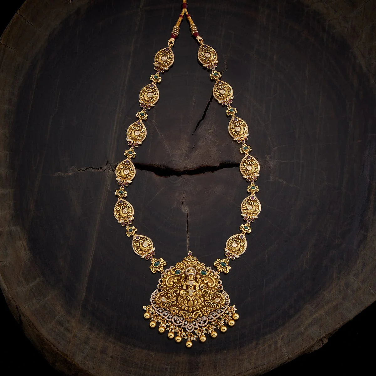 Silver Temple Necklace Haaram