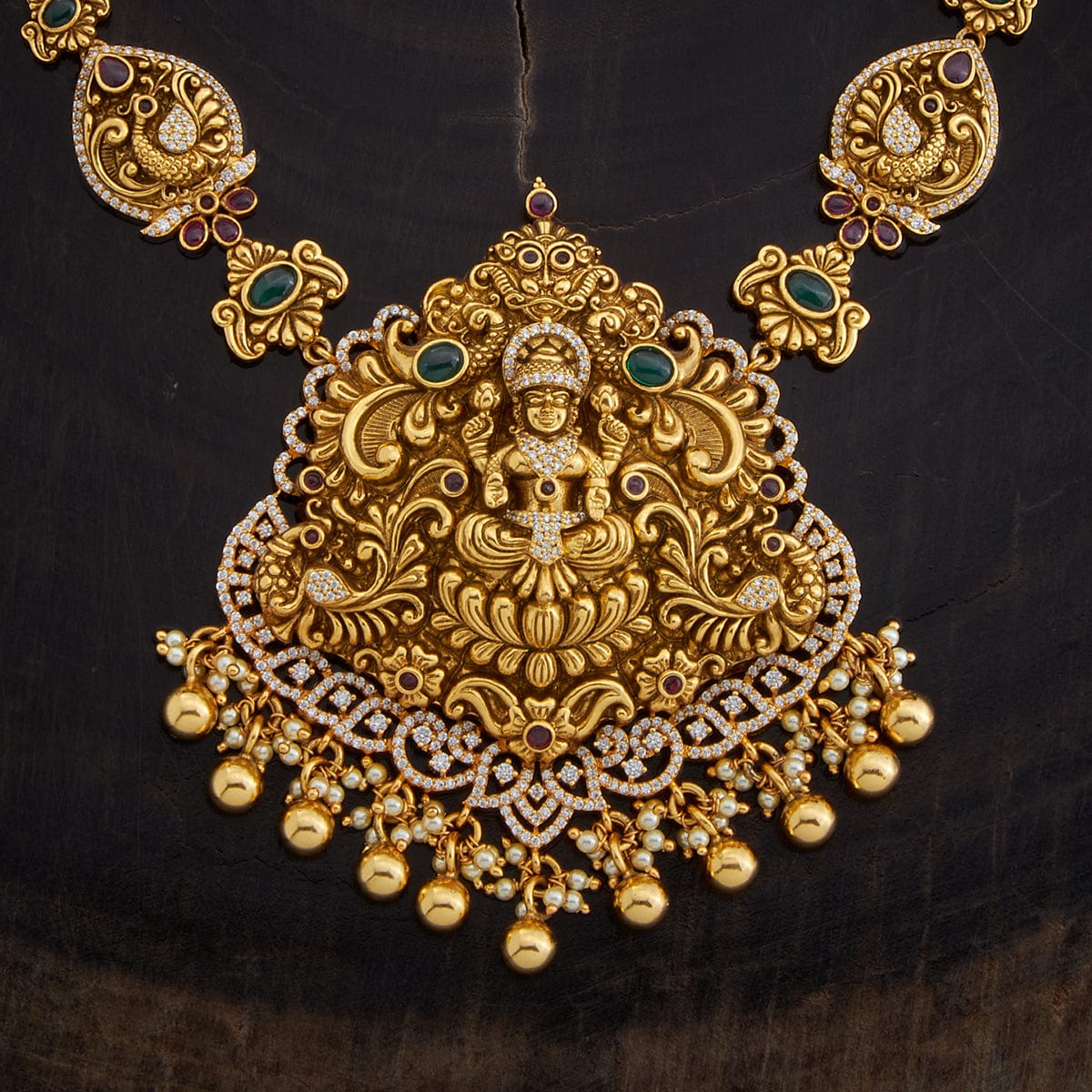 Silver Temple Necklace Haaram