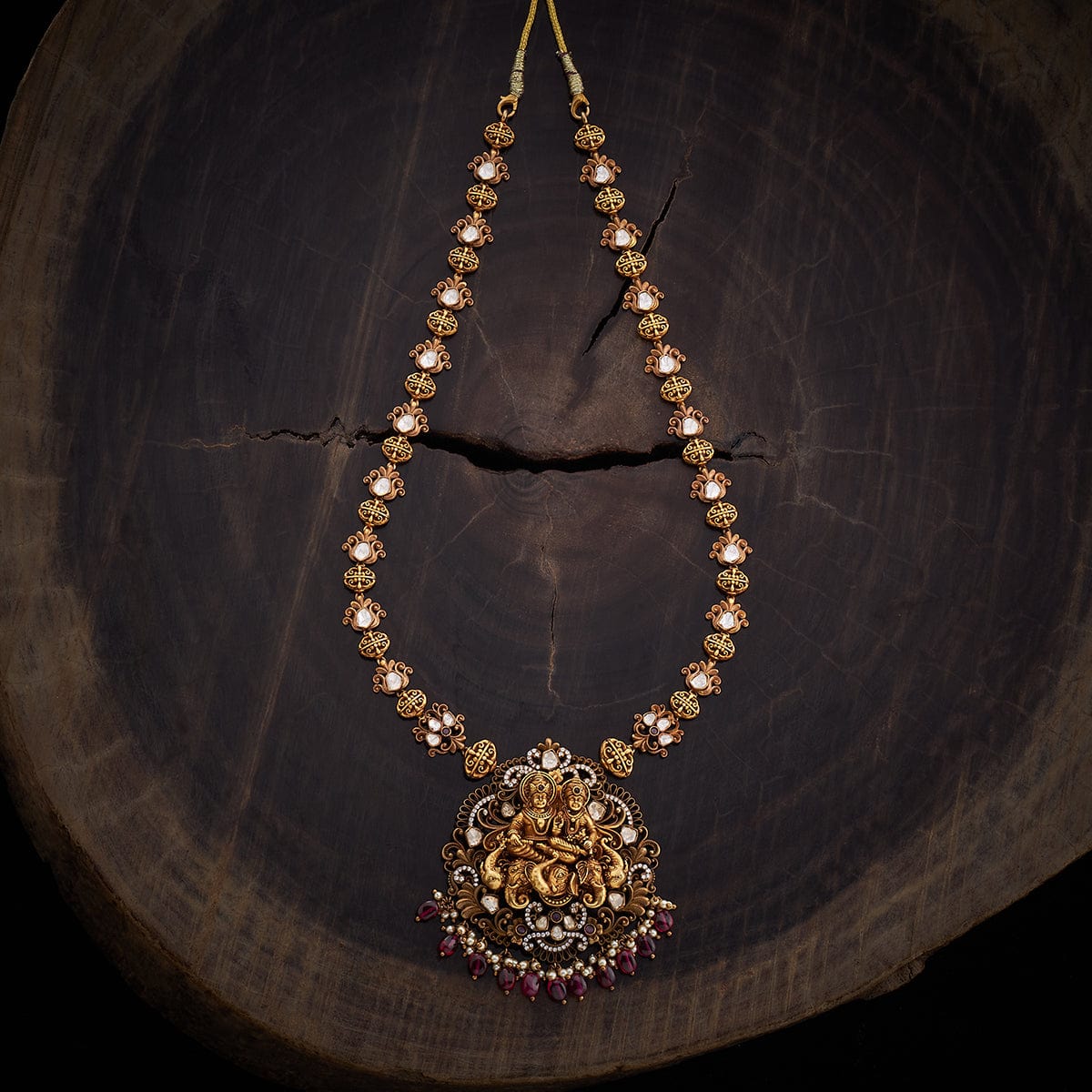 Silver Temple Necklace adorning