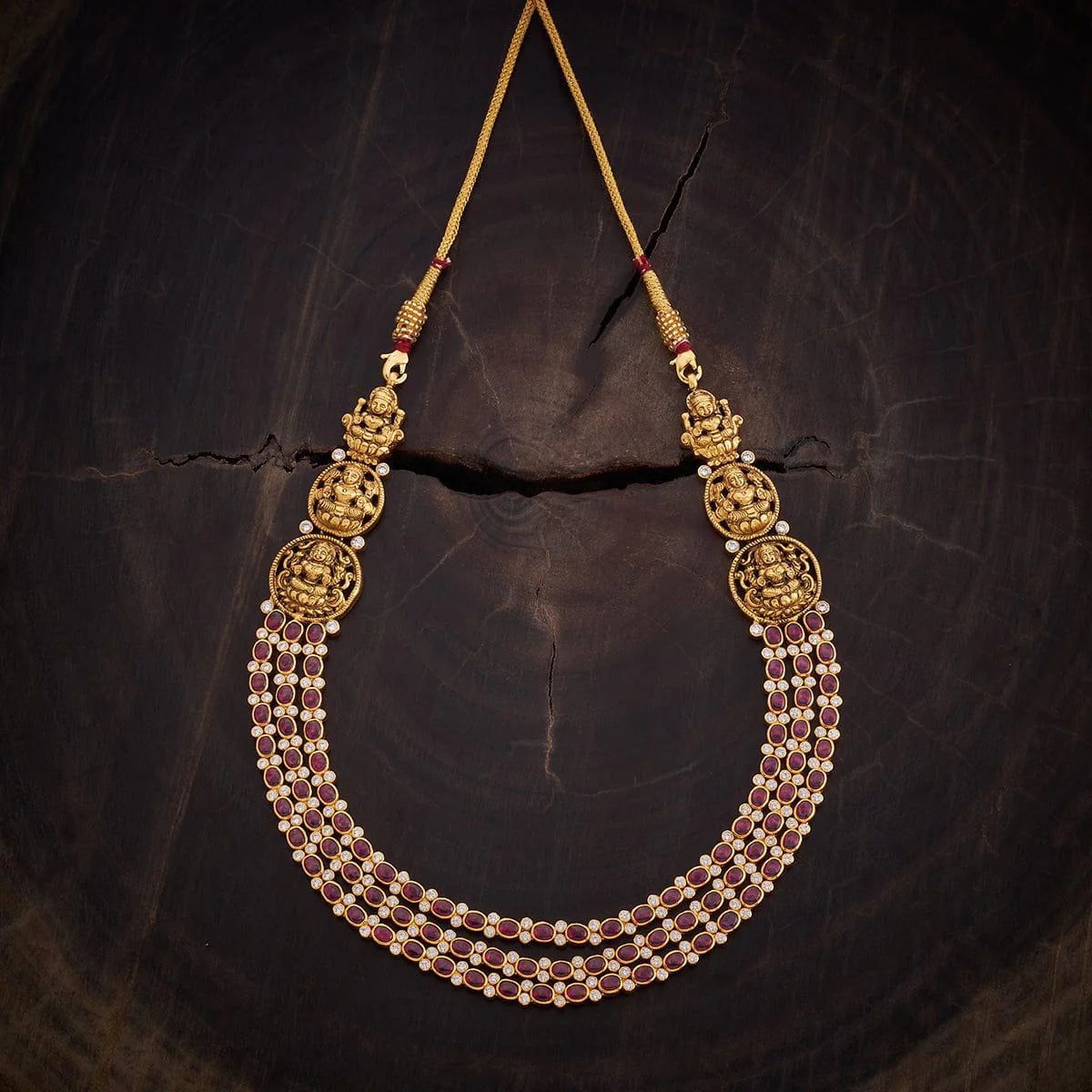 Silver Temple Necklace adjustable thread