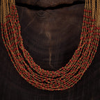 Silver Temple Necklace peacock and floral patterns