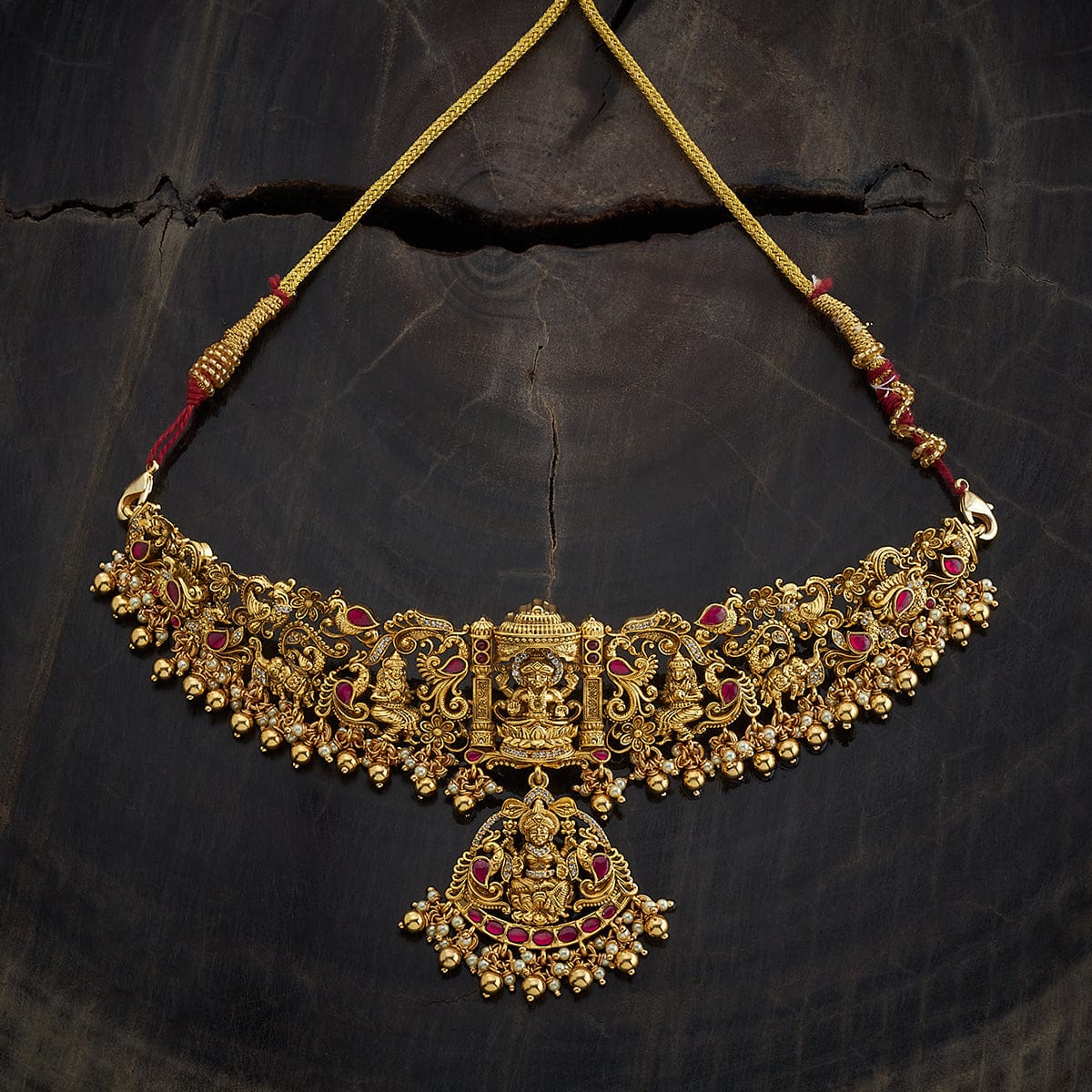 Silver Temple Necklace Thread