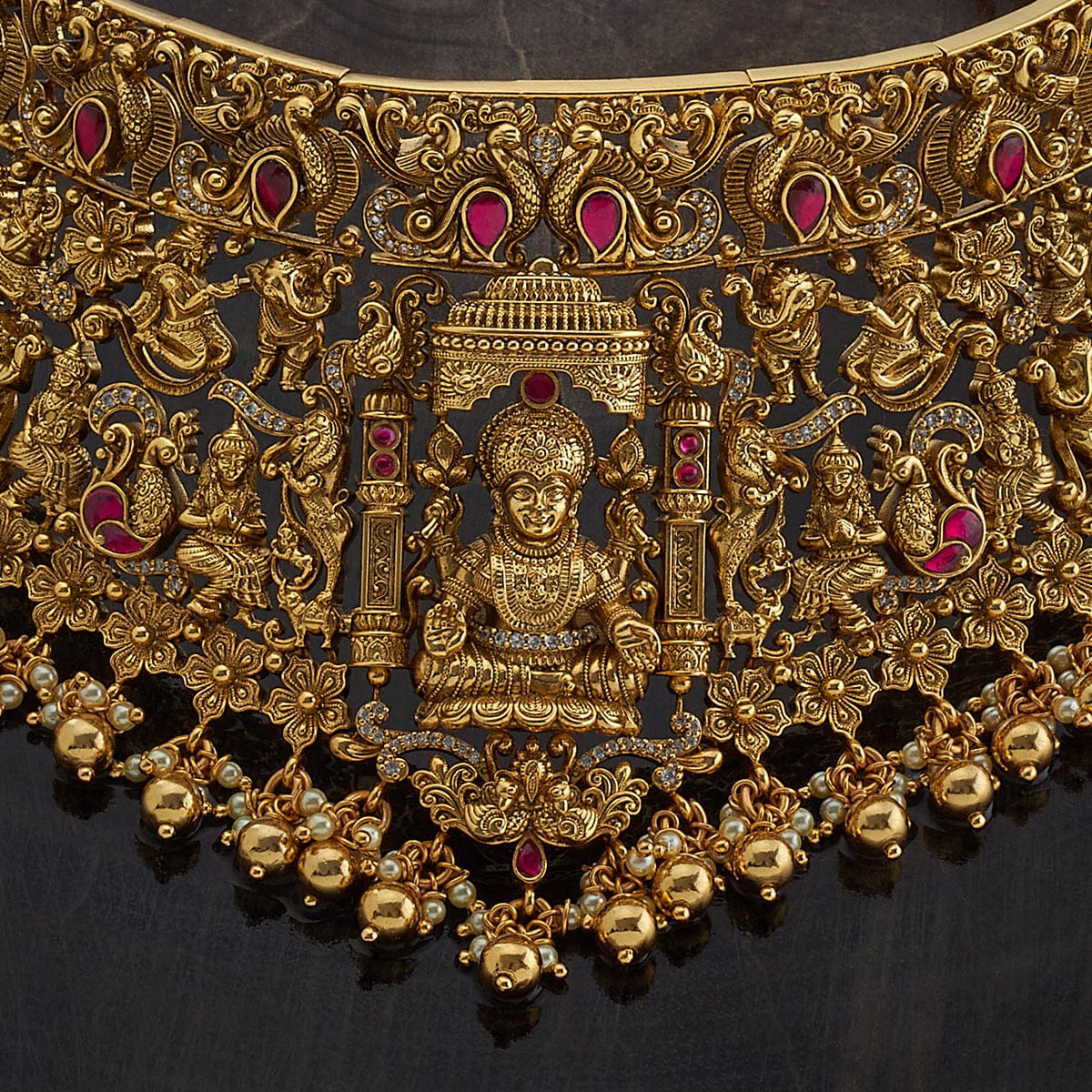 Silver Temple Necklace traditional look