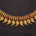 Silver Temple Necklace sparkling spinal stones