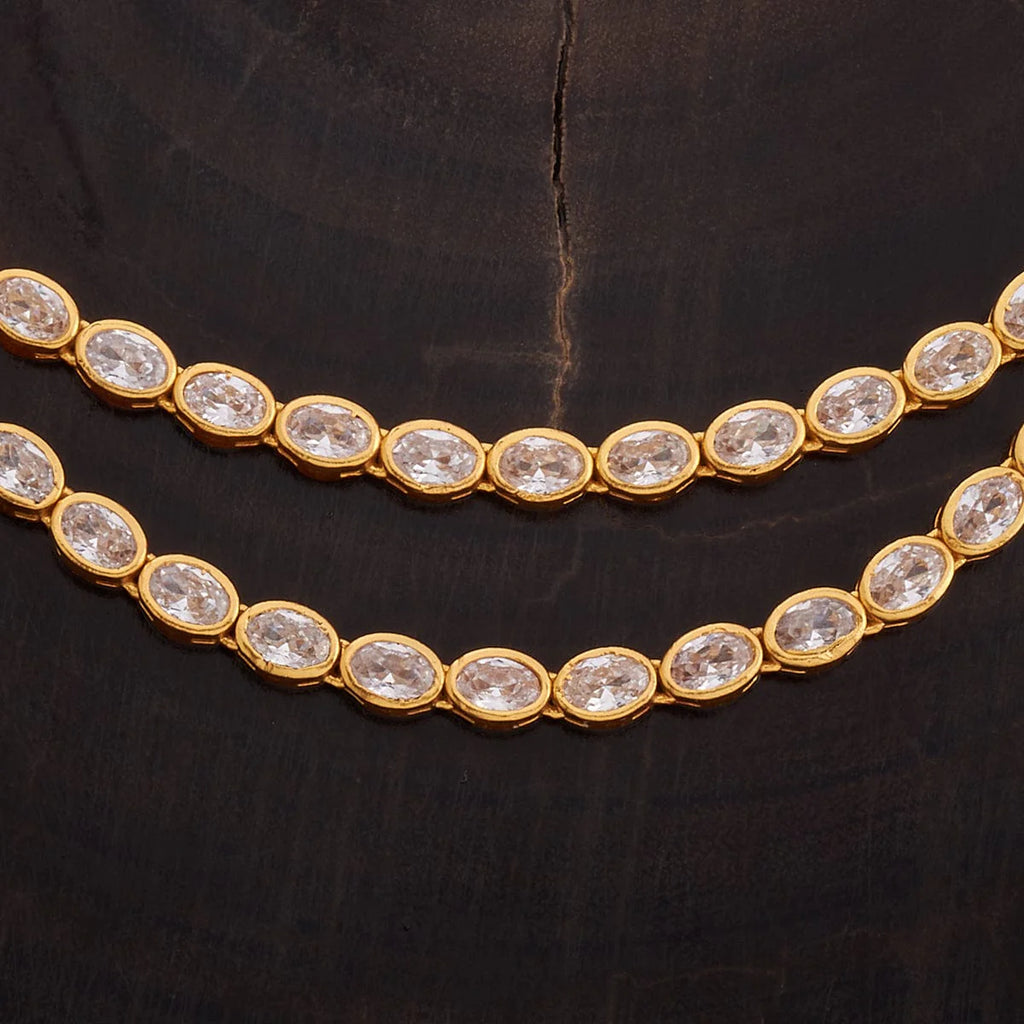 Silver Temple Necklace double-chain